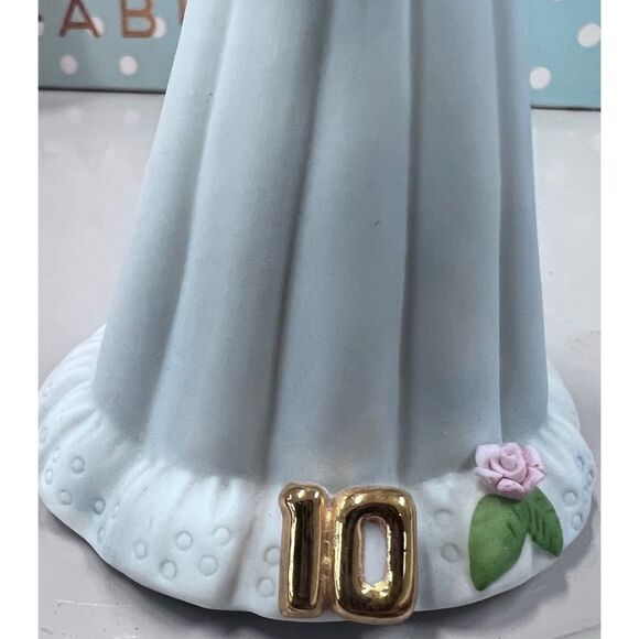 Enesco Growing Up Girls “Brunette Age 10” Porcelain Figurine Birthday Girl - Picture 3 of 8